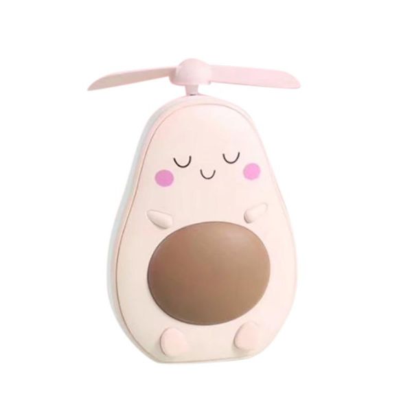 

electric fans mini multifunctional led makeup mirror fan cute avocado shaped practical portable usbcharging handheld
