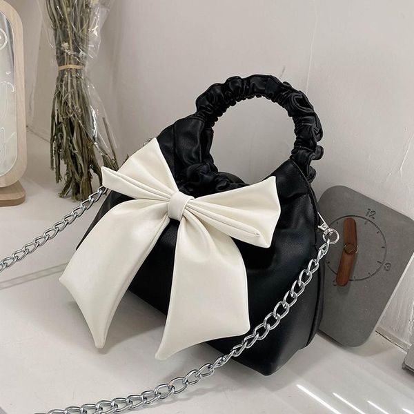 

evening bags original brand french bowknot bag women 2021 fashion chain messenger handbag bucket shoulder