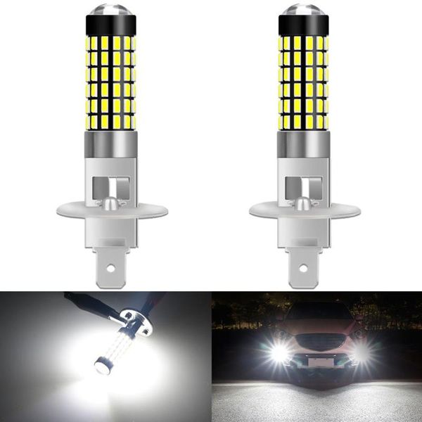 

car headlights 2pcs fog light h1 h3 h27w2 881 h27w1 880 led 3014 78 smd dc 12v 6500k vehicle 6000k white