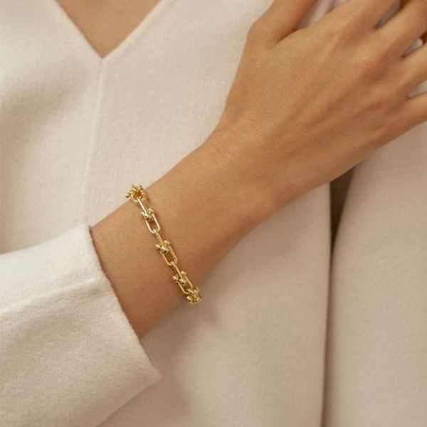 

women's punk hip hop bracelet couple creative retro handmade buckle girl party birthday jewelry gift charm bracelets, Golden;silver