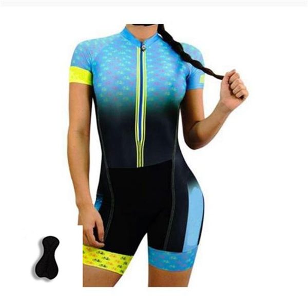 

racing sets triathlon suit women's cycling one piece black jumpsuit breathable and quick-drying sportswear summer clothing mtb, Black;blue