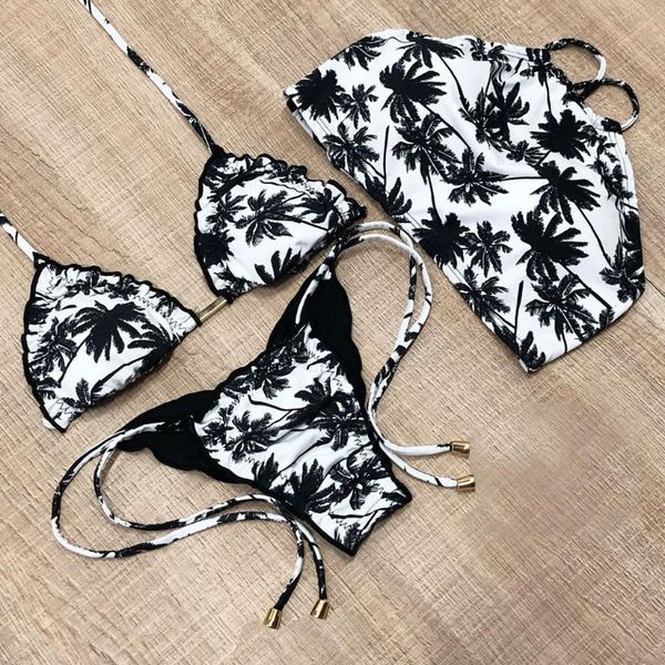 

women's swimwear bikini retro two-piece swimsuits micro sling black 2021 bahting suit ladies sports push up for pool beachwear, White;black