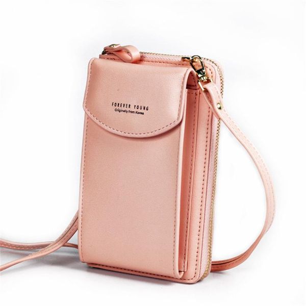

large-capacity mobile phone small shoulder messenger zipper bag multi-function ladies long clutch. waist bags