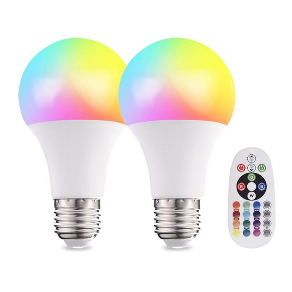 

bulbs rgb e27 smart contro atmosphere lamp led dimmable 5w 10w 15w rgbw colorful changing bulb white decor home