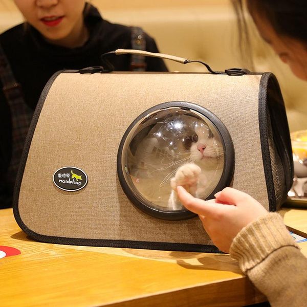 

cat carriers,crates & houses pet backpack travel carrier bag portable space breathable outdoor pets handbag