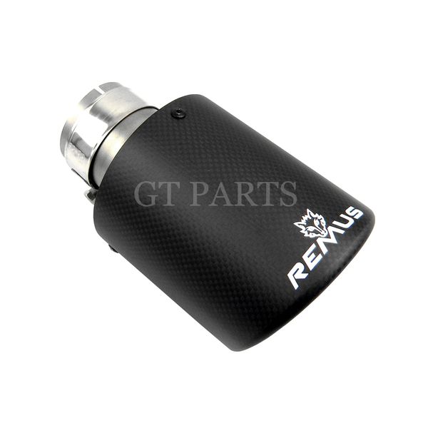 

curly car universal remus sport matte carbon fiber exhaust muffler tips sand blasting tail pipe for bmw audi golf mazda land rover jaguar