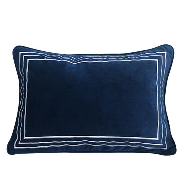 

cushion/decorative pillow solid cushion cover square decorative velvet case modern dark blue waist coussin sofa chair home decor