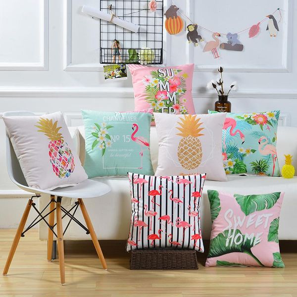 

cushion cover 45x45cm home mall el living room decorative back for sofa chair beds 18x18inches flamingo pattern cushion/decorative pillow