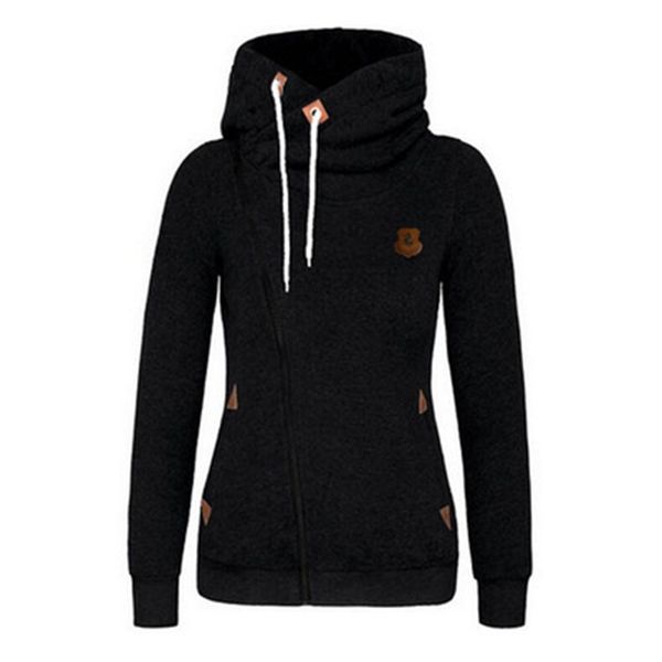 

women's hoodies & sweatshirts women front pocket pullover cotton hoody hip hop outerwear sweatshirt streetwear 8yvu, Black
