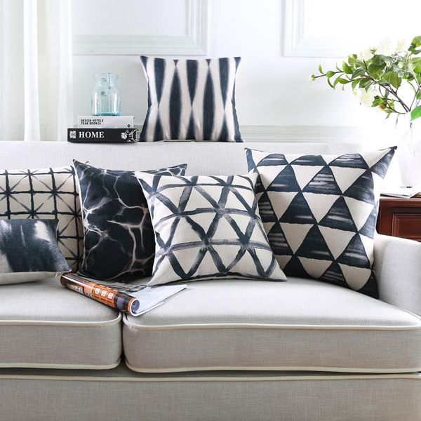 

cushion/decorative pillow cool black abstract geometric square throw pillow/almofadas case 45x45 53x53 60x60 30x50,cushion cover home decor