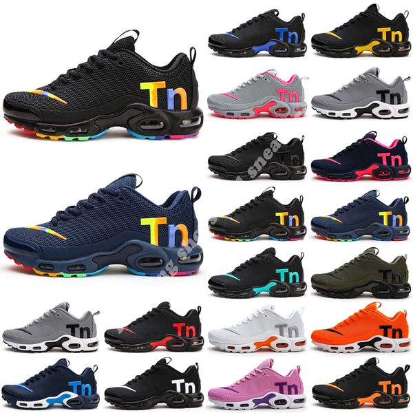 

mercurial plus tn ultra se black white orange running shoes outdoor women mens maxes trainers sneakers