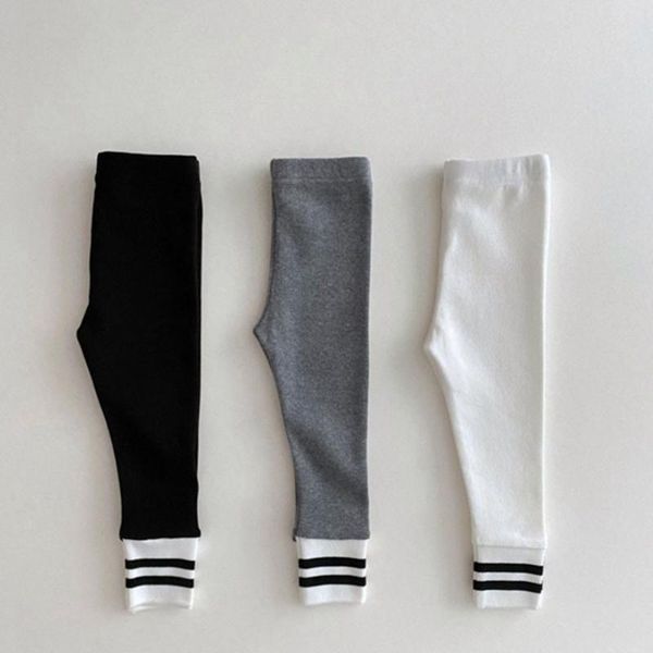 

trousers 2021 autumn baby girl cotton leggings boy casual pants infant kids striped closure born bottoming 0-24m, Blue