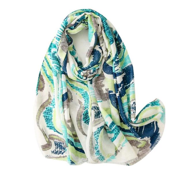 

scarves cotton handfeeling women shawl printing hight quality 2021 hijab scarf wholesales pashmina female bandana, Blue;gray