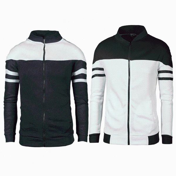 

men's tracksuits pocket solid hooded cardigan for men zipper spring black hoodies coat casual long sleeve sweatshirts male lackets, Gray