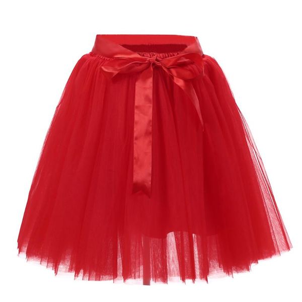 

skirts women pleated skirt gauze tutu mini fairy tulle mother daughter l4, Black