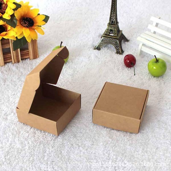 

gift wrap 5pcs kraft paper box handmade soap packaging jewelry easter