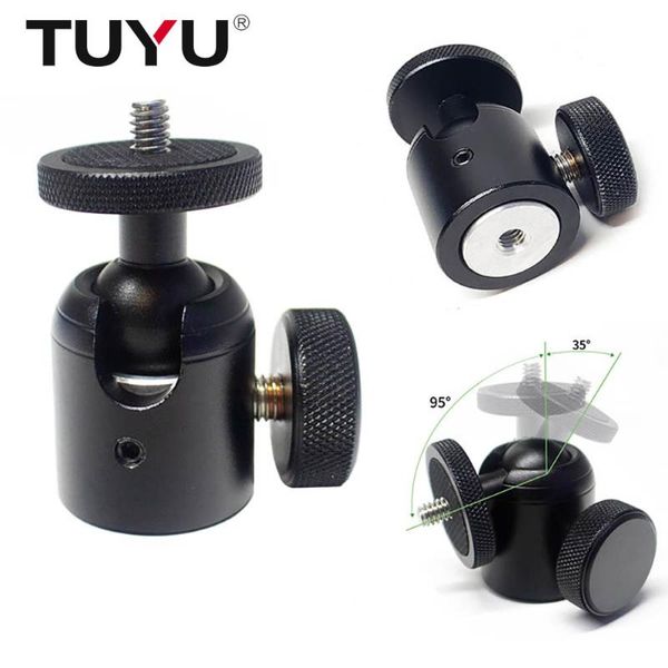 

tripod heads 360 degree rotate 1/4" swivel mini ball head screw mount for canon nikon sony dslr camcorder led light bracket