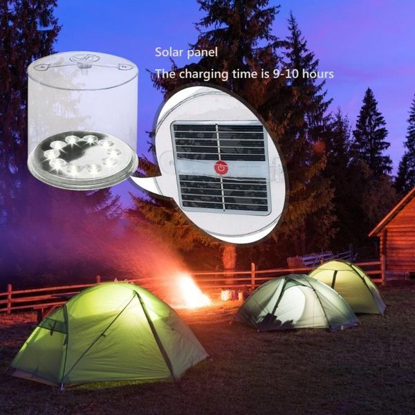 

portable lanterns camping solar powered foldable led inflatable lights for hiking hunting flashlights