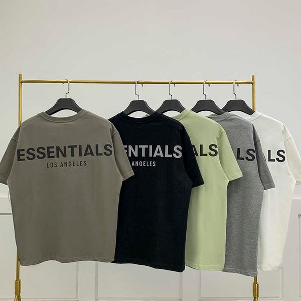 

t fog loosefear of god essentials los angeles limited 3m reflective high street short sleeve men's shirt eodk, White;black
