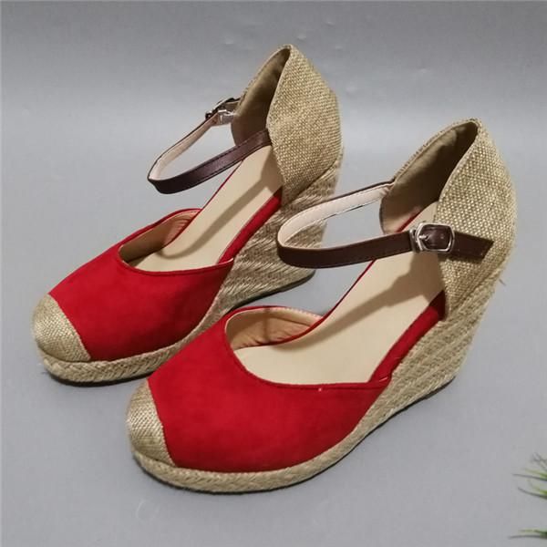 

dress shoes dilalula 2021 sandals women platform wedges bohemia ankle strap high heels ladies big size 34-43, Black