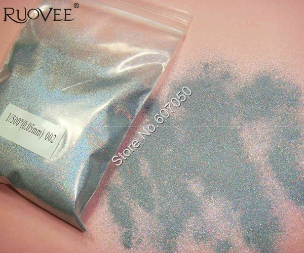 

0.05mm 002 holographic laser silver shining cosmetic dust powder for nail polish art glitter craft decoration, Silver;gold