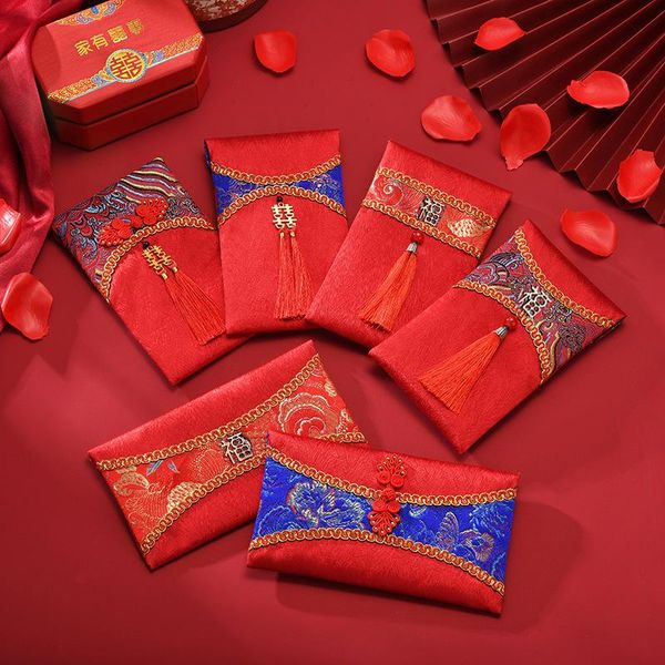 

gift wrap spring festival red envelope wedding packet with tassel chinese year hongbao year's money pockets blessing hong bao