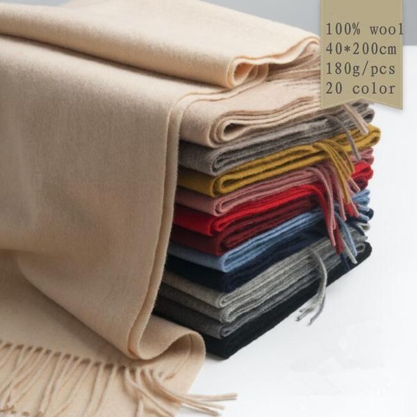 

scarves naizaiga 100% wool 40*200cm long women men winter fashion brand fall spring pashmina 180g , qyr11, Blue;gray