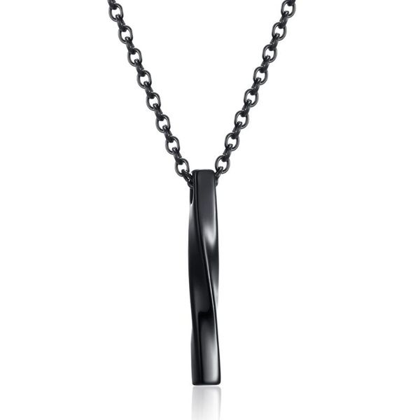 

chains fashion design arrival black pendant necklace men trendy simple stainless steel chain jewelry gift, Silver