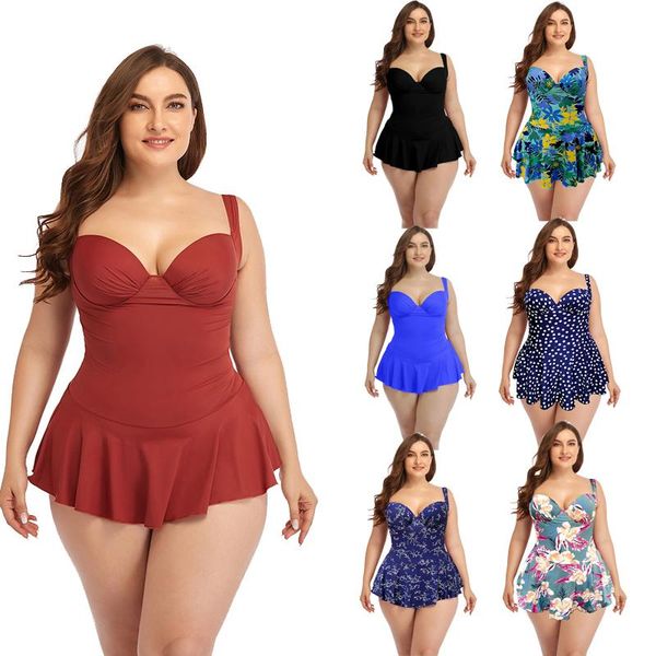 

one-piece suits 2021 big breast push up one piece swimsuit women plus size swimwear large plussize swimming beachwear bathing