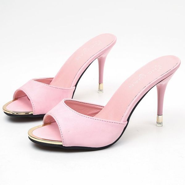 

luxury dress shoes summer 2021 solid color fashion high heels korean women's sandals, Black