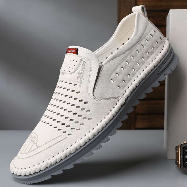 

L2HW Casual shoes Casual shoes K5C5Spring sole soft top leather men's England breathable light casual driving fashionable PSEJ 58Q0, 521 black single shoes