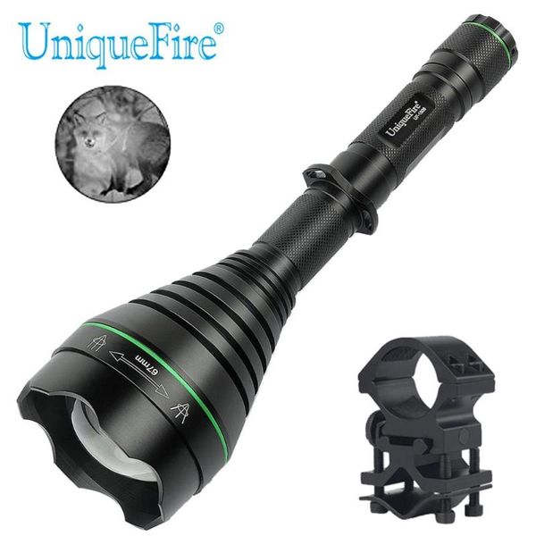 

flashlights torches unqiuefire 1508-67 ir 850 nm rechargeable led 67 mm lens torch+scope mount hunting and camping waterproof light torch