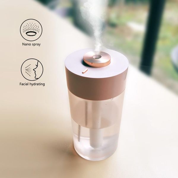 

ultrasonic rechargeab mini humidifier diffuser portable usb hydrating face mist air led light fogger humidifiers