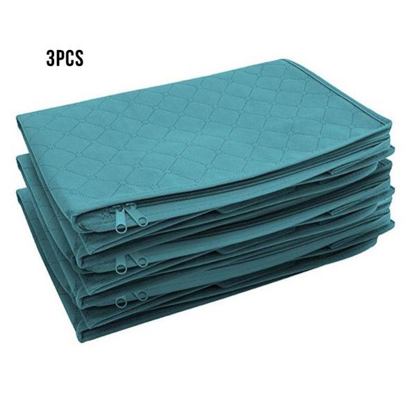 

blue/gray non-woven folding storage box quilt bag wardrobe clothes organizer bags