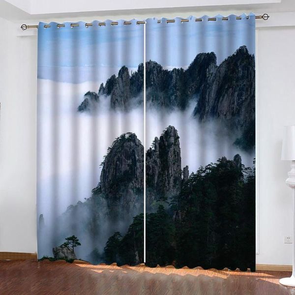 

curtain & drapes beautiful po fashion customized 3d curtains nature scenery stereoscopic