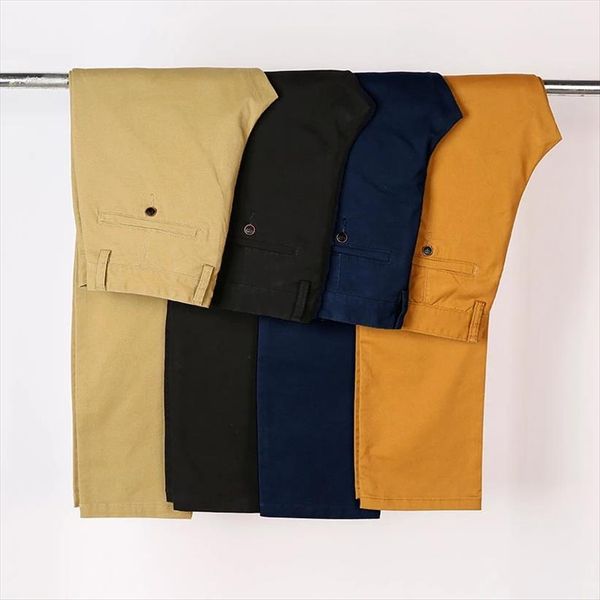 

spring autumn casual cotton women pant slim fit chinos fashion trousers male brand clothing plus size 42 44 46,7103, Black