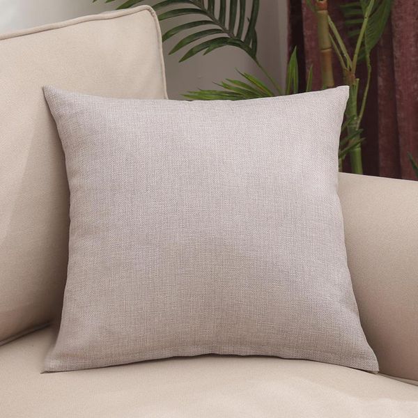 

pillow case cushion cover solid color home decor pillowcase decorative cotton linen for sofa car chair 45x45 40x40