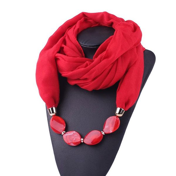 

scarves multi-style decorative chiffon cotton scarf jewelry necklace resin beads pendant women foulard femme head hijab, Blue;gray