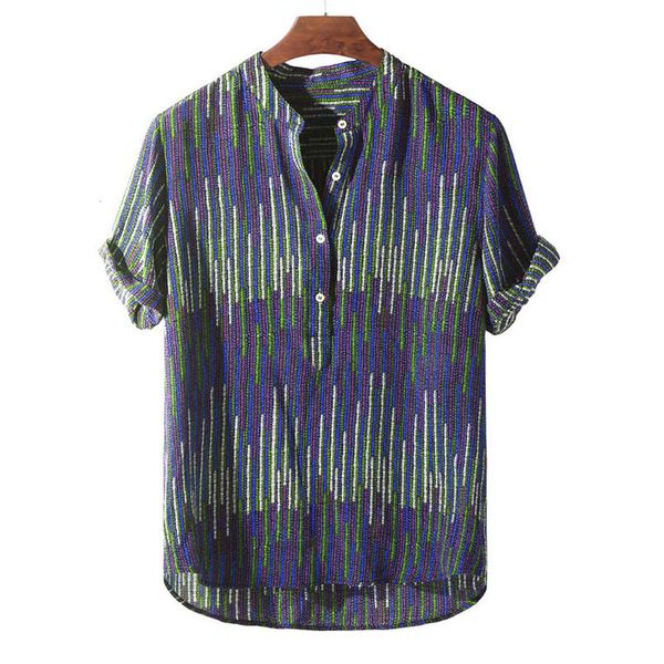 

dresses men's mid sleeve versatile loose summer men's shirt, White;black