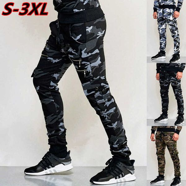 2020 New Mens Jogger Fitness Casual Fashion Camouflage Slim Pants Harem calça calça p0811