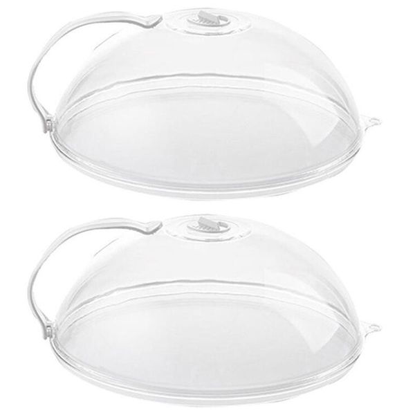 

kitchen storage & organization 2pcs cake stands fruit plate preservation cover, microwave oven heating cover restaurant dust slip