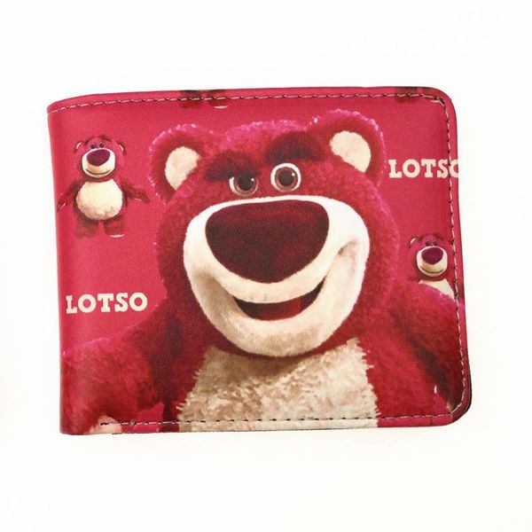 

wallets pu cartoon wallet cute bear card bit coin purse, Red;black
