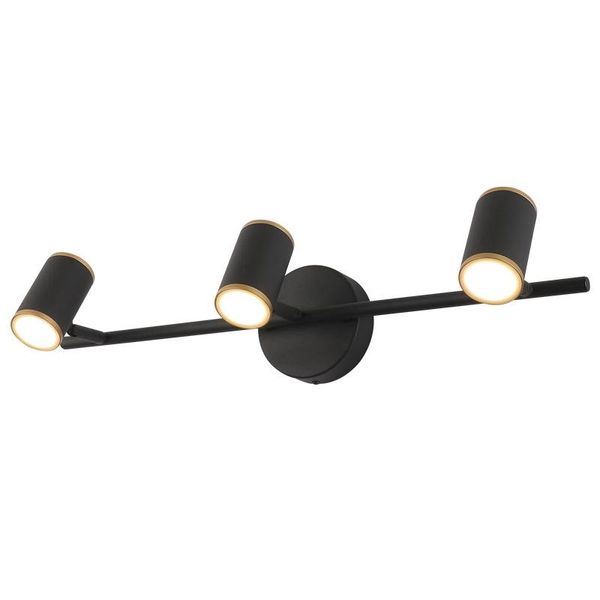 Le luci frontali a specchio nordico bianco nero hanno condotto la camera da letto del bagno a 3 teste 9W Lampada da comodino regolabile per illuminazione da parete