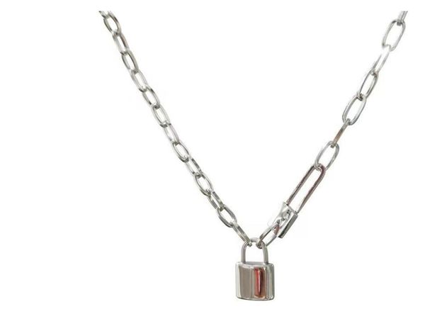 

2022 new retro women's necklaces 18k non-fading titanium steel personality chain bathing europe and the united states wholesale jewelry, Silver