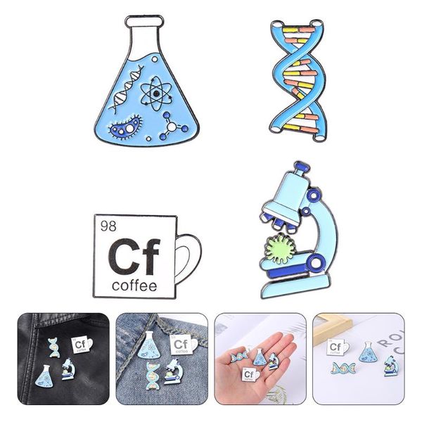 

pins, brooches 4pcs cartoon breast pin creative brooch alloy costume ornament, Gray