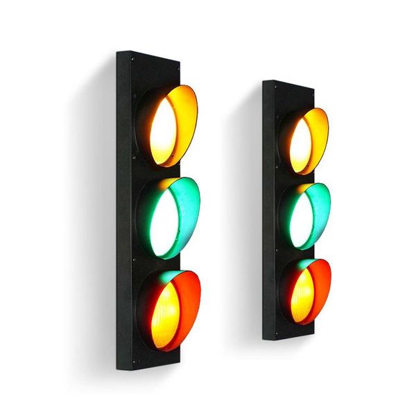 

wall lamp retro industrial restaurant cafe bar corridor red yellow green remote control bedroom el iron traffic light