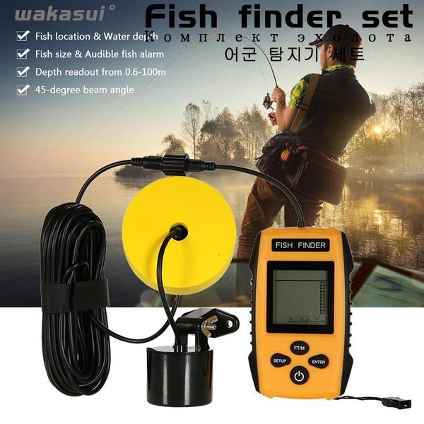 

carp portable sonar fish outdoorfinders alarm 100m lcd finders fishing lure sounder sea-bass accessories finder