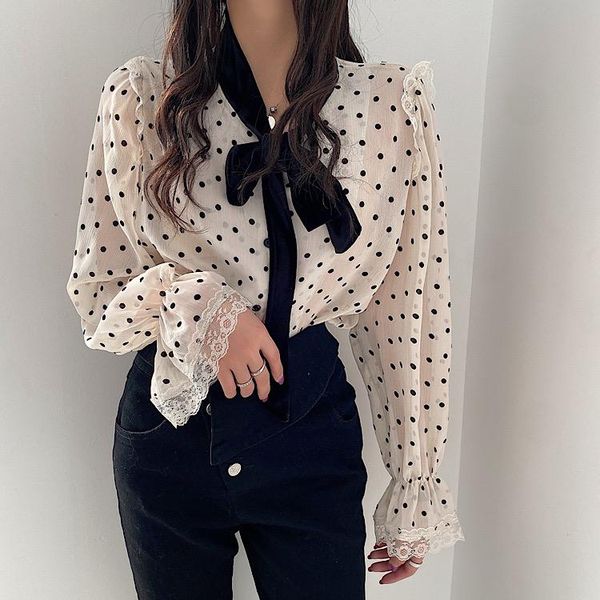 

women's blouses & shirts south korea's chic wave shirt frock, White