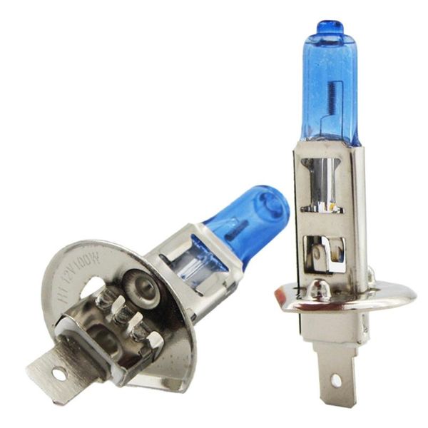 

working light 2pcs mini size h1 100w halogen bright white car headlight bulbs bulb fog lamp 12v 6000k