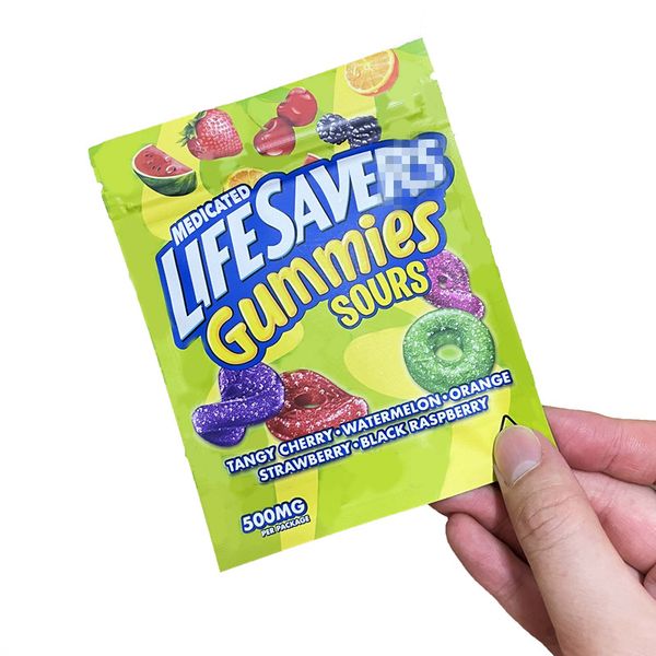 

500mg medicated sours gummie worm mylar bags 10.5*10.5cm plastic foil alumination zip smell proof wrapped edibles packaging retail baggie ex